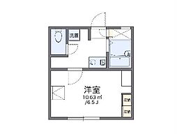京王線 分倍河原駅 徒歩16分の賃貸アパート 1階1Kの間取り