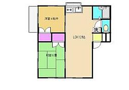 石川ハイツ 2LDKの間取図画像