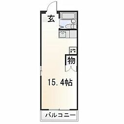 K’sハイツ 2階ワンルームの間取り