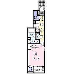 トマトハイツ 1Kの間取図画像
