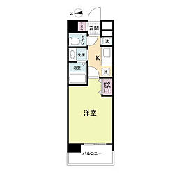 パークフラッツ緑地公園 1Kの間取図画像