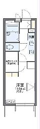 レオパレスコンフォート上社 1Kの間取図画像