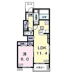 グランドソレーユ 1LDKの間取図画像