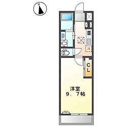 近鉄名古屋線 佐古木駅 徒歩10分の賃貸アパート 1階1Kの間取り