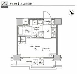 東急大井町線 戸越公園駅 徒歩2分の賃貸マンション 2階1Kの間取り
