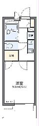 レオパレスＤＡＩＫＡＴＵ　Ｍ 3階1Kの間取り
