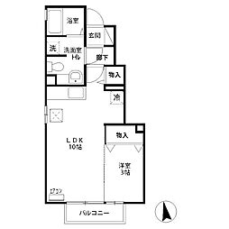 アスタマニアーナC 1LDKの間取図画像