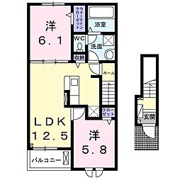 フォンテ 2LDKの間取図画像