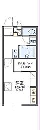 レオパレスＥＡＳＥII 1階1Kの間取り
