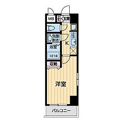 JR東海道・山陽本線 京都駅 徒歩7分の賃貸マンション 5階1Kの間取り