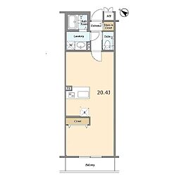 ブレス北新宿 ワンルームの間取図画像