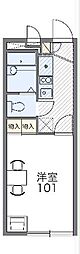 レオパレスキンモクセイ 1階1Kの間取り