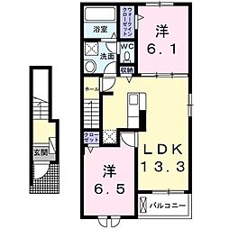 アイランドヒルズ3 2LDKの間取図画像