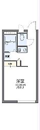 レオパレスボヌール・エスパースA 1Kの間取図画像