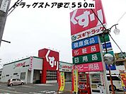 【ドラッグストア】スギドラッグまで550ｍ