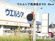 【ドラッグストア】ウエルシア高洲店まで600ｍ