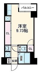 JR武豊線 乙川駅 徒歩2分の賃貸マンション 4階ワンルームの間取り