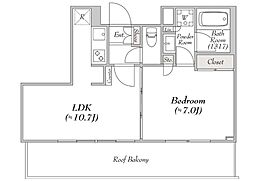 ミリアレジデンス馬込 4階1LDKの間取り