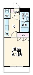 ＬＩＦＥ　ＳＴＡＧＥ 2階1Kの間取り