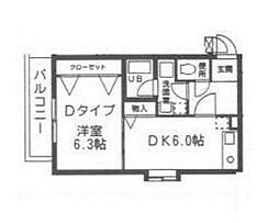 リッチモンドIII 4階1DKの間取り