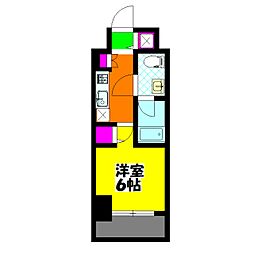 プラシア北千住 1Kの間取図画像