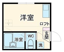 ユナイト市沢エランクール 2階ワンルームの間取り
