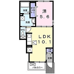 JR中央線 八王子駅 バス13分 宇津木下車 徒歩7分の賃貸アパート 1階1LDKの間取り