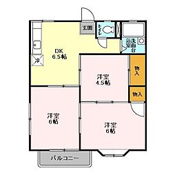 東武野田線 高柳駅 徒歩15分の賃貸アパート 1階3DKの間取り