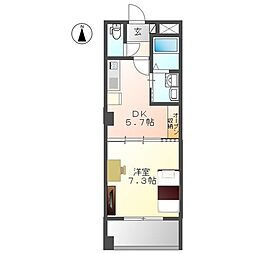 名古屋市営鶴舞線 鶴舞駅 徒歩7分の賃貸マンション 10階1DKの間取り