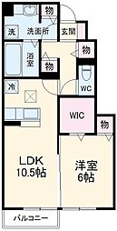 PetitReposerA 1階1LDKの間取り