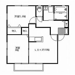 ポタラ 1階2LDKの間取り