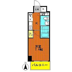 AcseedsTower浦和岸町2 1Kの間取図画像