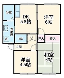リヴェール　サーティ 1階3DKの間取り