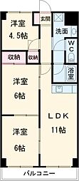 ソーラハイツあづさ 3LDKの間取図画像