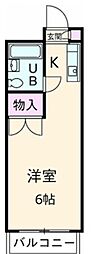 ユースフル三軒茶屋 ワンルームの間取図画像