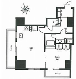 ステイシス町屋 11階1LDKの間取り