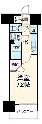 プレサンス名古屋グロウ 1Kの間取図画像