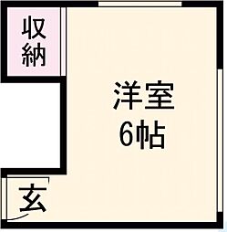 東武伊勢崎線 五反野駅 徒歩8分の賃貸マンション 4階ワンルームの間取り