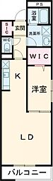 リーブルファイン成城学園前 3階1LDKの間取り