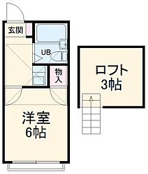 キャッスルつきみ野A 1Kの間取図画像