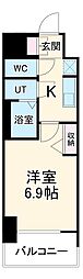 名古屋市営桜通線 太閤通駅 徒歩6分の賃貸マンション 10階1Kの間取り