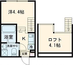 フェリシテ東小岩 1階1Kの間取り