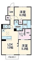 JR中央本線 春日井駅 徒歩28分の賃貸アパート 1階2SLDKの間取り