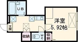 フローラメゾン北大塚 1階1Kの間取り