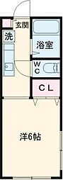 シオンスクエア 3階ワンルームの間取り