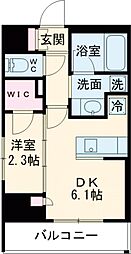 ARKMARK高円寺 5階1DKの間取り
