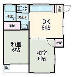 加藤ビル 2DKの間取図画像