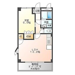 JSガーデン 1LDKの間取図画像