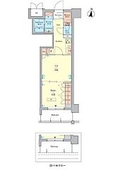 東急多摩川線 武蔵新田駅 徒歩5分の賃貸マンション 5階1LDKの間取り