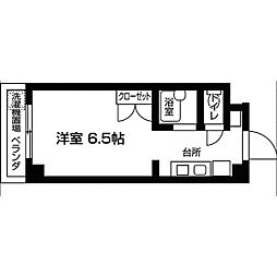 名古屋市営桜通線 吹上駅 徒歩9分の賃貸マンション 2階1Kの間取り